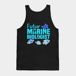 Futur Marine Biologist Biology Fathers Day Gift Funny Retro Vintage Tank Top